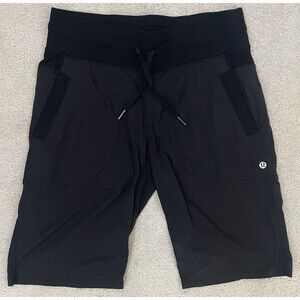 Lululemon 6R Black Pocket Shorts 11" Inseam Functional Drawstring